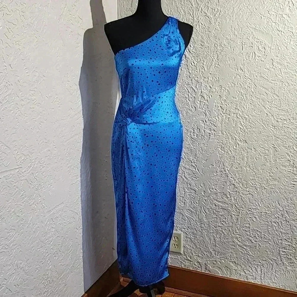 One shoulder COBALT SIZE small Cocktail dress by Heartloom - Picture 13 of 14
